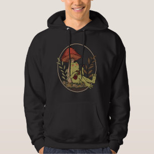 Cottagecore Esthetiek Kikker Paddenstoel Banjo Spe Hoodie