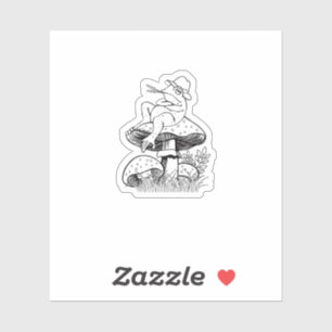 Cottagecore Esthetiek Kikker Paddenstoel Pad Gobli Sticker
