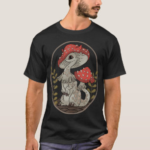 Cottagecore Esthetiek Mystieke Draak Paddenstoel T-shirt