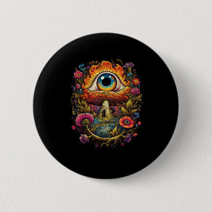 Cottagecore Esthetiek Paddenstoel Goblincore Eenvo Ronde Button 5,7 Cm