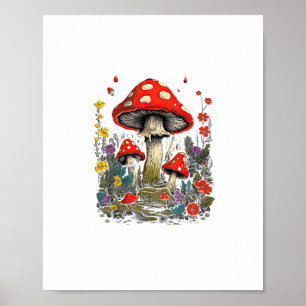 Cottagecore Esthetiek Paddenstoel Goblincore Minim Poster