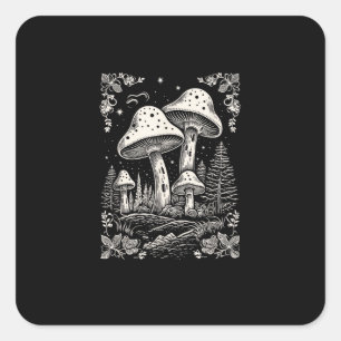 Cottagecore Esthetiek Paddenstoel Goblincore Mycol Vierkante Sticker