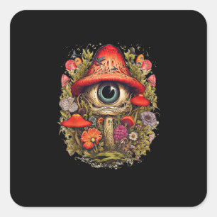 Cottagecore Esthetiek Paddenstoel Goblincore Ontwe Vierkante Sticker