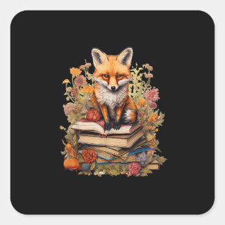 Cottagecore Esthetisch Boekliefhebber Goblincore C Vierkante Sticker