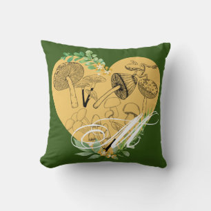 Cottagecore esthetisch gepersonaliseerd monogram kussen