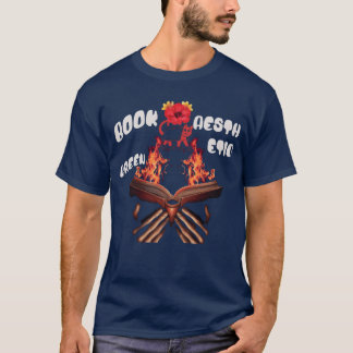 Cottagecore Esthetische Bloemige Vogel Boeken cade T-shirt