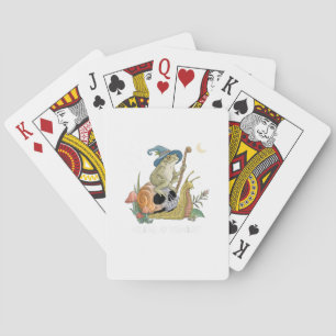 Cottagecore Esthetische Heks Kikker Slak Paddensto Pokerkaarten