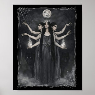 Cottagecore esthetische heksen weerwolven M Poster
