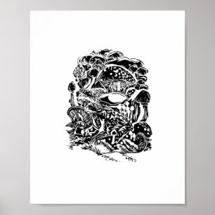 Cottagecore Esthetische Kikker Paddenstoel Goblinc Poster