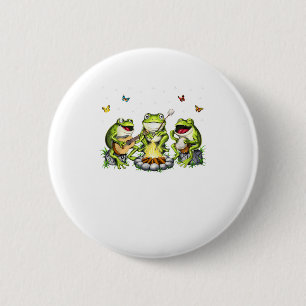 Cottagecore Esthetische Kikkers Kamperen Bos Gobli Ronde Button 5,7 Cm