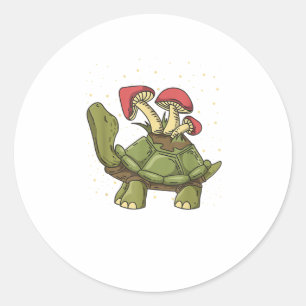 Cottagecore Esthetische Paddenstoel Schildpad Gob Ronde Sticker