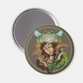 Cottagecore Fairy Frog Magneet (Voorkant / Achterkant)
