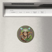 Cottagecore Fairy Frog Magneet (Insitu (Vaatwasser))