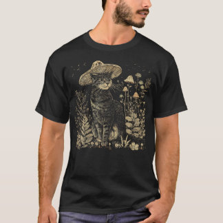 Cottagecore Fairycore Vintage Esthetiek Cute Kat M T-shirt