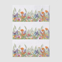 Cottagecore Floral & Butterfly Elements Decoupage Tissuepapier