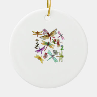 Cottagecore Floral Dragonfly Breed Collection Ento Keramisch Ornament