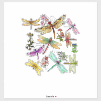 Cottagecore Floral Dragonfly Breed Collection Ento Sticker