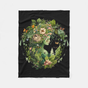 Cottagecore Floral Moeder Aarde Hippie Natuur Aard Fleece Deken