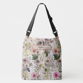 Cottagecore Floral Pattern  Botanische Perso Crossbody Tas