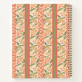 Cottagecore Floral Striped Personalized Notitieboek (Achterkant)