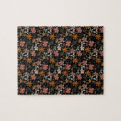 Cottagecore flower Thanksgiving zwart Legpuzzel (Horizontaal)