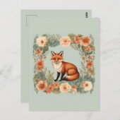 Cottagecore Fox Briefkaart (Voorkant / Achterkant)