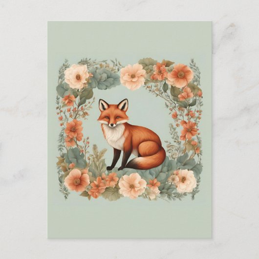 Cottagecore Fox Briefkaart (Voorkant)