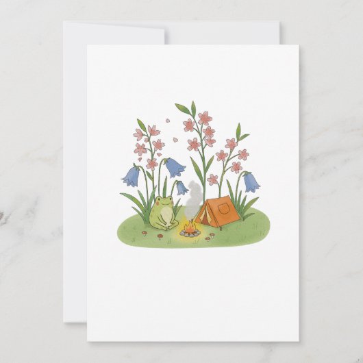 Cottagecore Frog Camping Kaart (Voorkant)