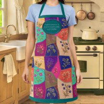 Cottagecore gebloemde geborduurde patchwork