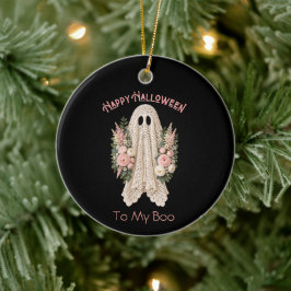 Cottagecore Gelukkig Halloween Geest Keramisch Ornament