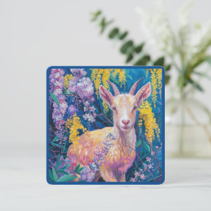 Cottagecore Geluks Steenbok Kaart Sterrenbeeld Ve