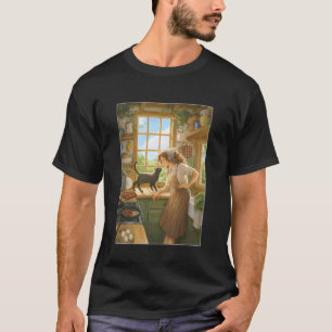 Cottagecore Gezellige Ochtend Boerderij Ontbijt Zw T-shirt