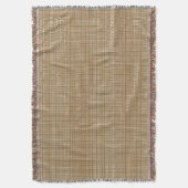 Cottagecore Gingham Kerst Goudgeel Deken (Voorkant Verticaal)