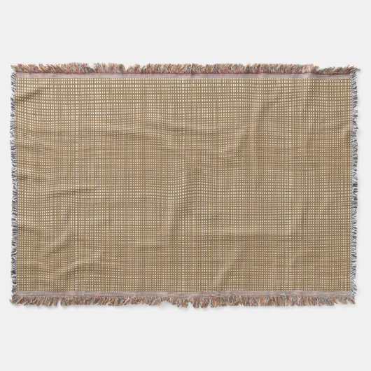 Cottagecore Gingham Kerst Goudgeel Deken (Voorkant)