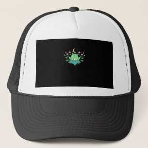 Cottagecore Goblincore Maan Bloemen Bos Kikker Mu Trucker Pet