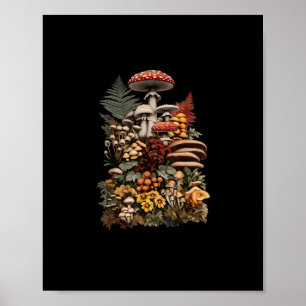 Cottagecore Goblincore Paddenstoelen Zoeken Poster