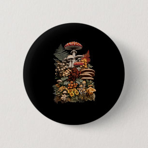 Cottagecore  Goblincore Paddenstoelen Zoeken Ronde Button 5,7 Cm