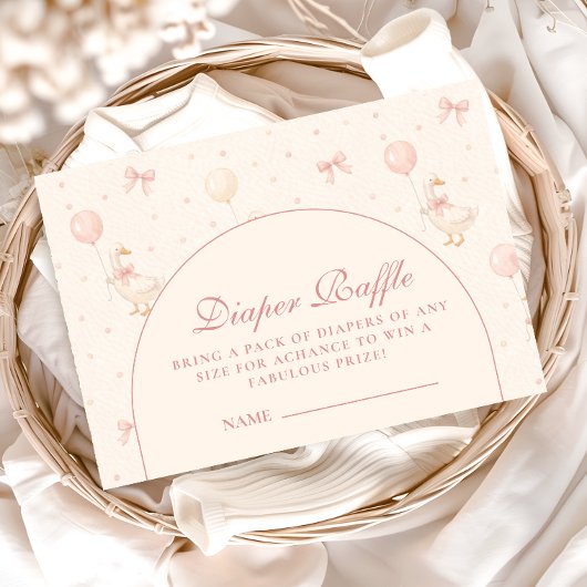 Cottagecore Goose Garden Diapper Raffle Informatiekaartje
