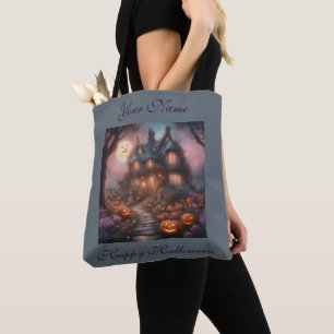 Cottagecore Griezelen Halloween Huis Tote Bag