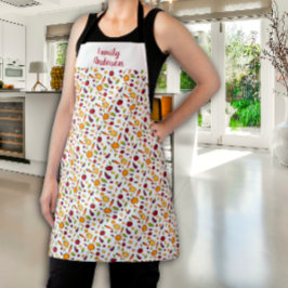 Cottagecore groenten naam wit schort