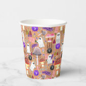 Cottagecore Halloween Ghouls Papieren Bekers (Rechts)