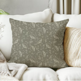 Cottagecore Hand getrokken champignons eikels Wood Kussen