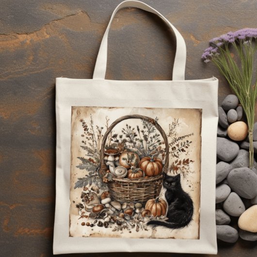 Cottagecore Harvest Canvas tas