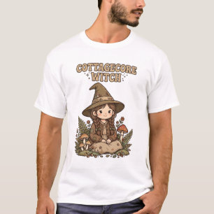 Cottagecore Heksen Paddenstoel Halloween Kunst T-shirt