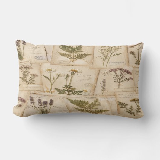 Cottagecore Herbarium Pillow Kussen (Voorkant)