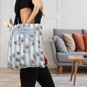 Cottagecore Herfst Bloesems Aangepaste naam Tote Bag