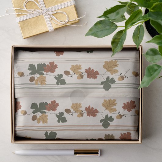 Cottagecore Herfst Patroon Tissuepapier (Geschenk)