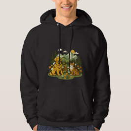 Cottagecore Hond Kat Beste Vrienden Wilde Bloem Hoodie