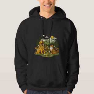 Cottagecore Hond Kat Beste Vrienden Wilde Bloem Hoodie