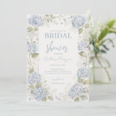 cottagecore Hydrangea Bruidsfeest Kaart (Staand voorkant)